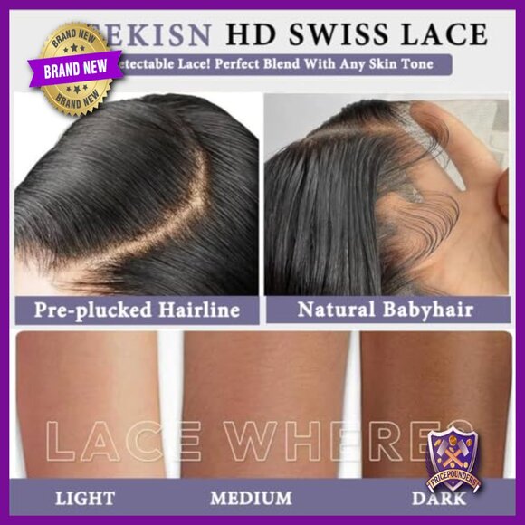 30 Inch 13x6 Lace Front Wig Human Hair Body Wave 200% Density Glueless main image 6